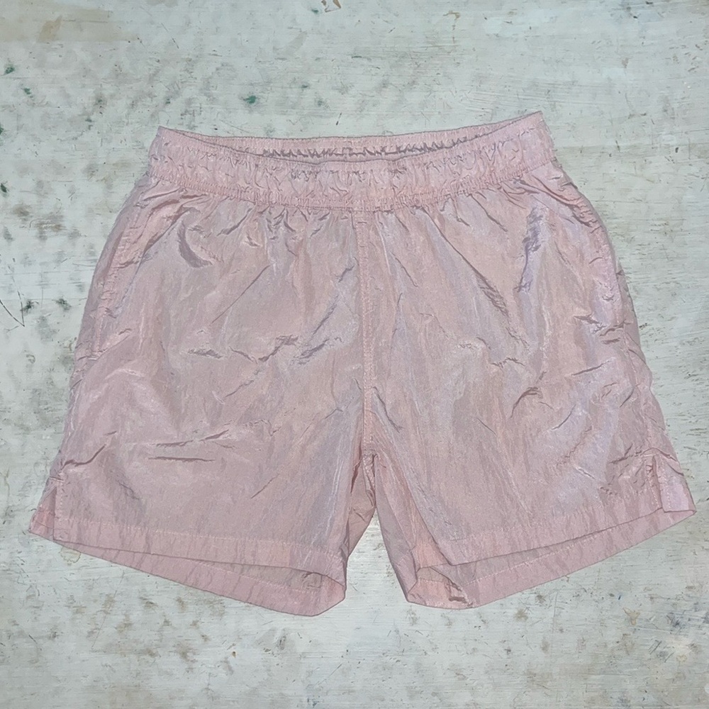 Onia - Straight-Leg Mid-Length Crinkled Swim Shorts - Pink | size medium